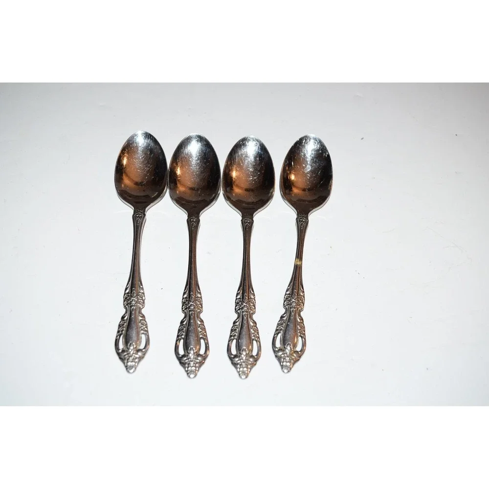 Teaspoons‎ Raphael Oneida Distinction Deluxe HH Stainless Lot of 4